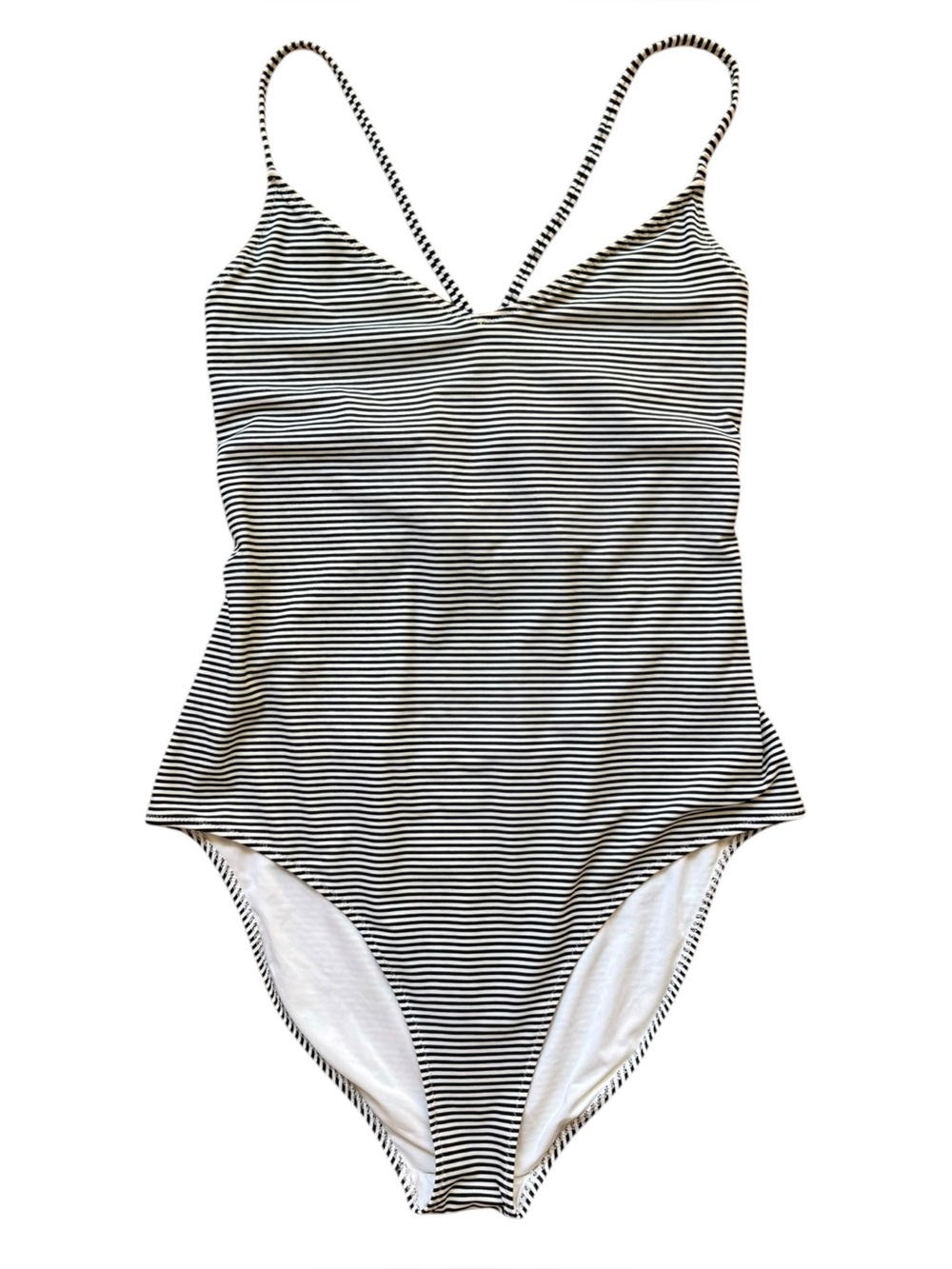 Aerie Strappy Full Coverage Striped One Piece Swimsuit XL Long